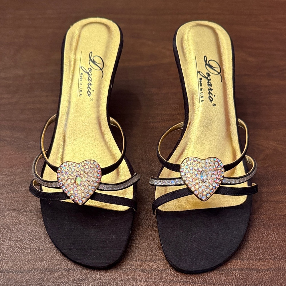 Black and Gold Dezario Women's Heels
